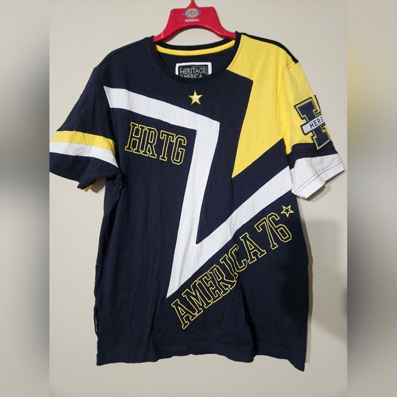 Tops - The Heritage America Blue Designer Shirt 2XL